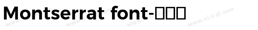 Montserrat font字体转换